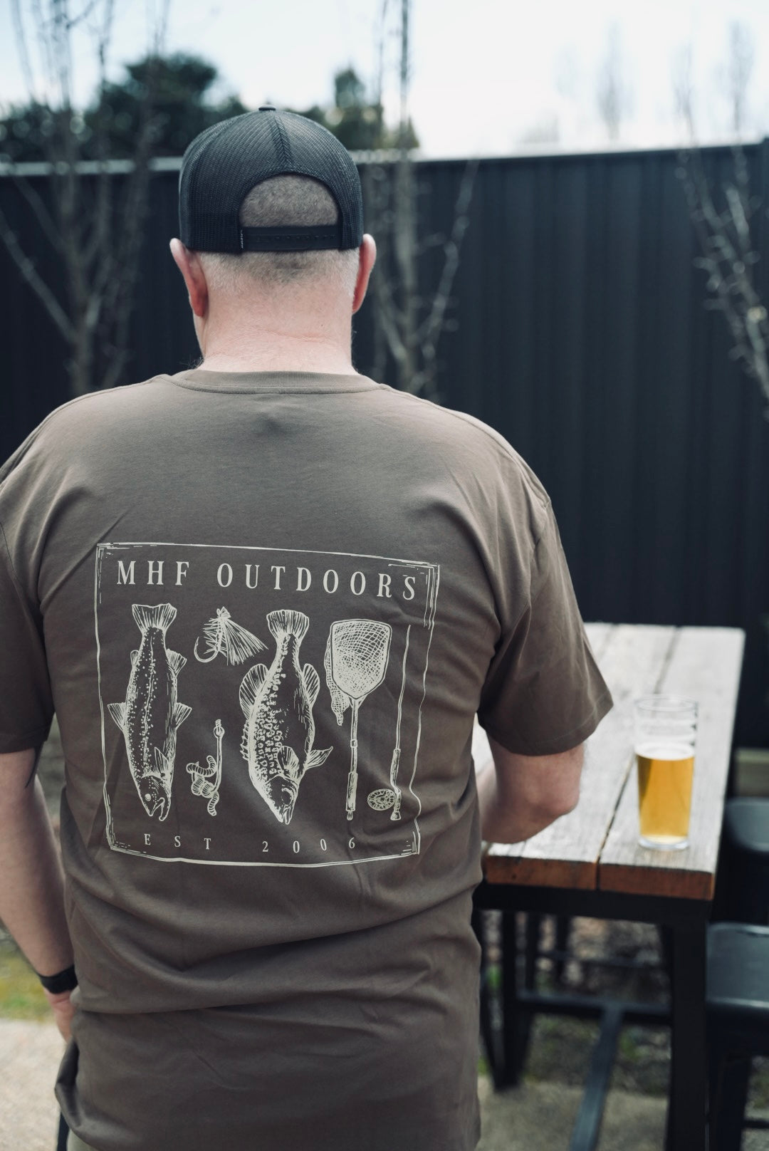 MHF Freshwater Tee - Walnut - - Mansfield Hunting & Fishing - Products to prepare for Corona Virus