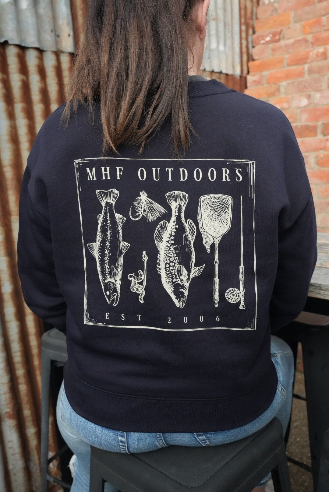 MHF Womans Freshwater Relax Crew - Ink Blue - - Mansfield Hunting & Fishing - Products to prepare for Corona Virus