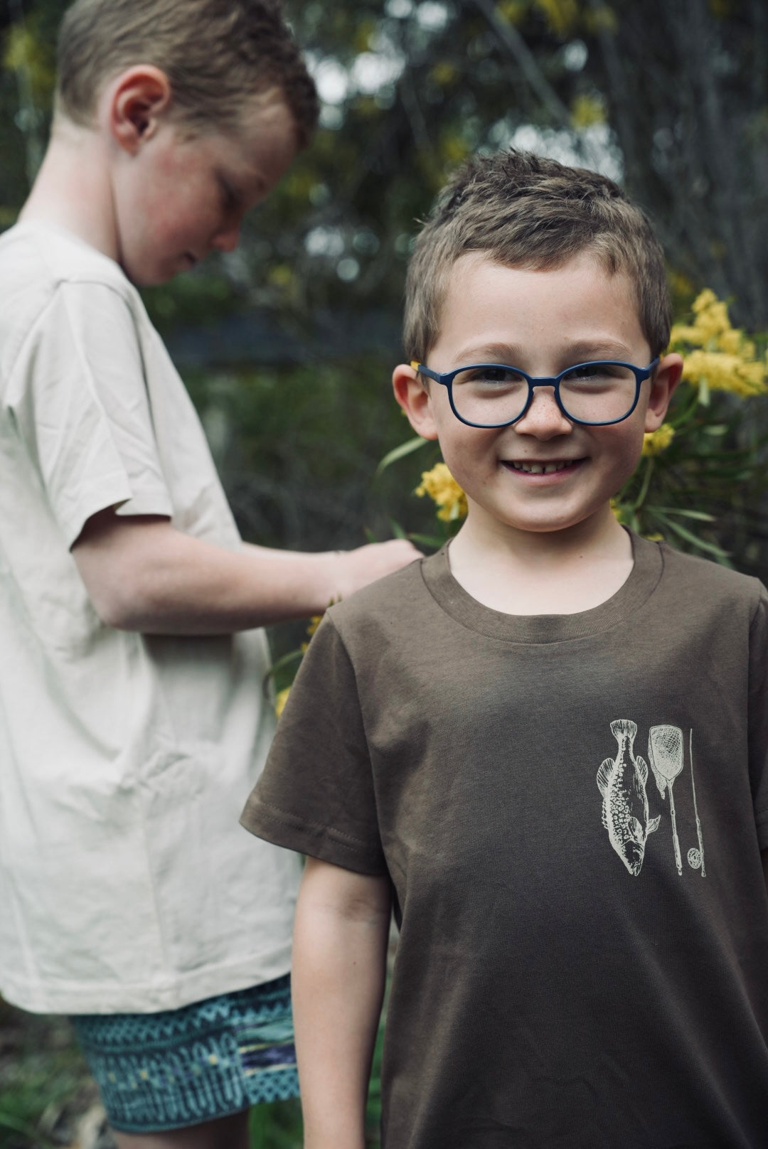 MHF Kids Freshwater Tee - Walnut - - Mansfield Hunting & Fishing - Products to prepare for Corona Virus