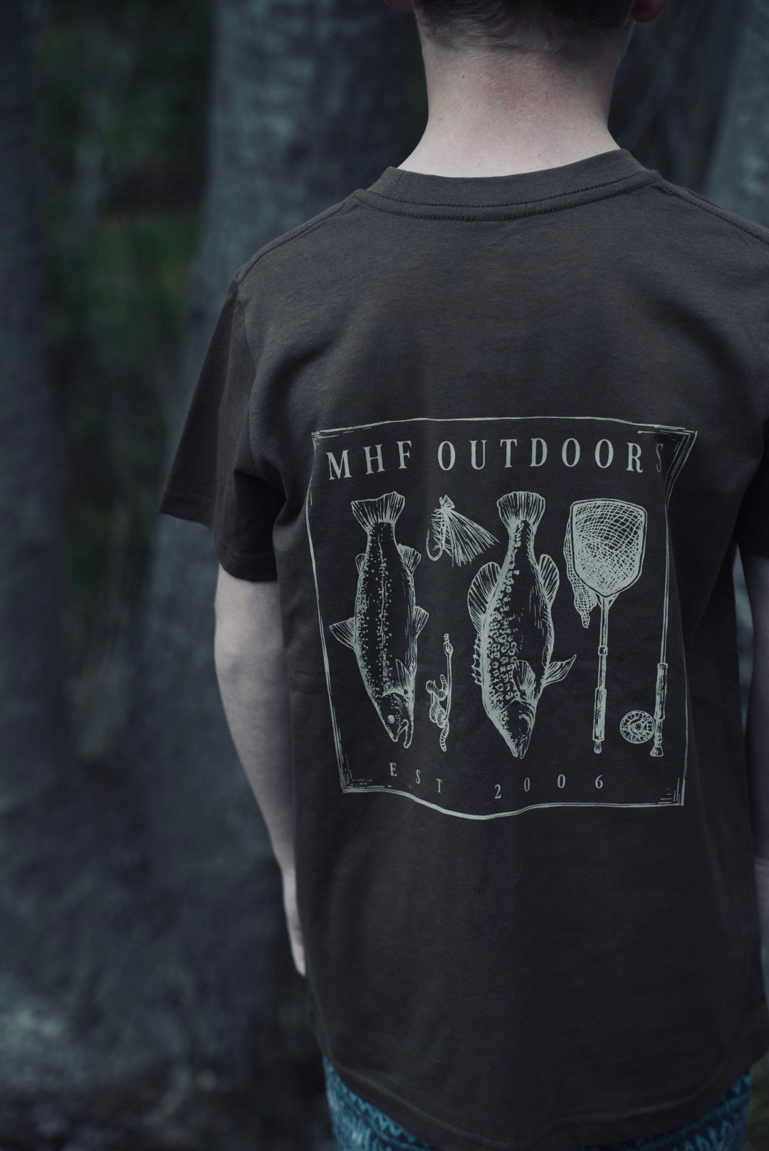 MHF Kids Freshwater Tee - Walnut - 2 / WALNUT - Mansfield Hunting & Fishing - Products to prepare for Corona Virus