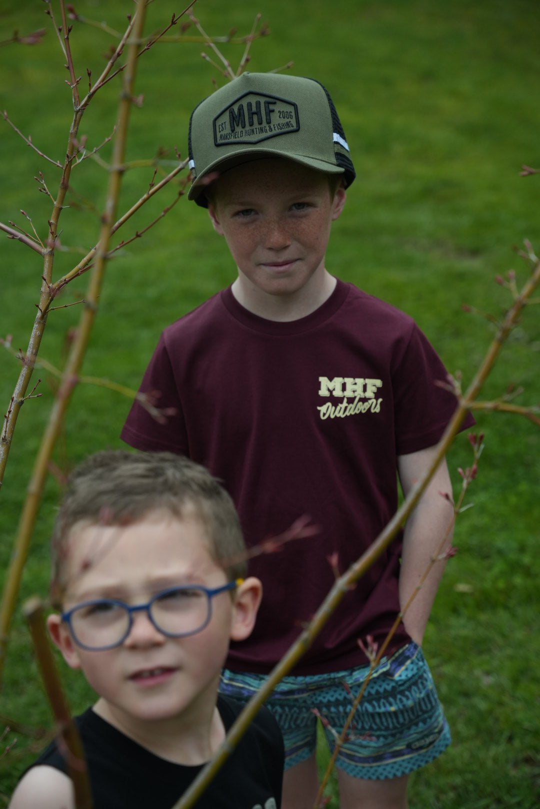 MHF Kids Wild Aussie Tee - Burgundy - - Mansfield Hunting & Fishing - Products to prepare for Corona Virus