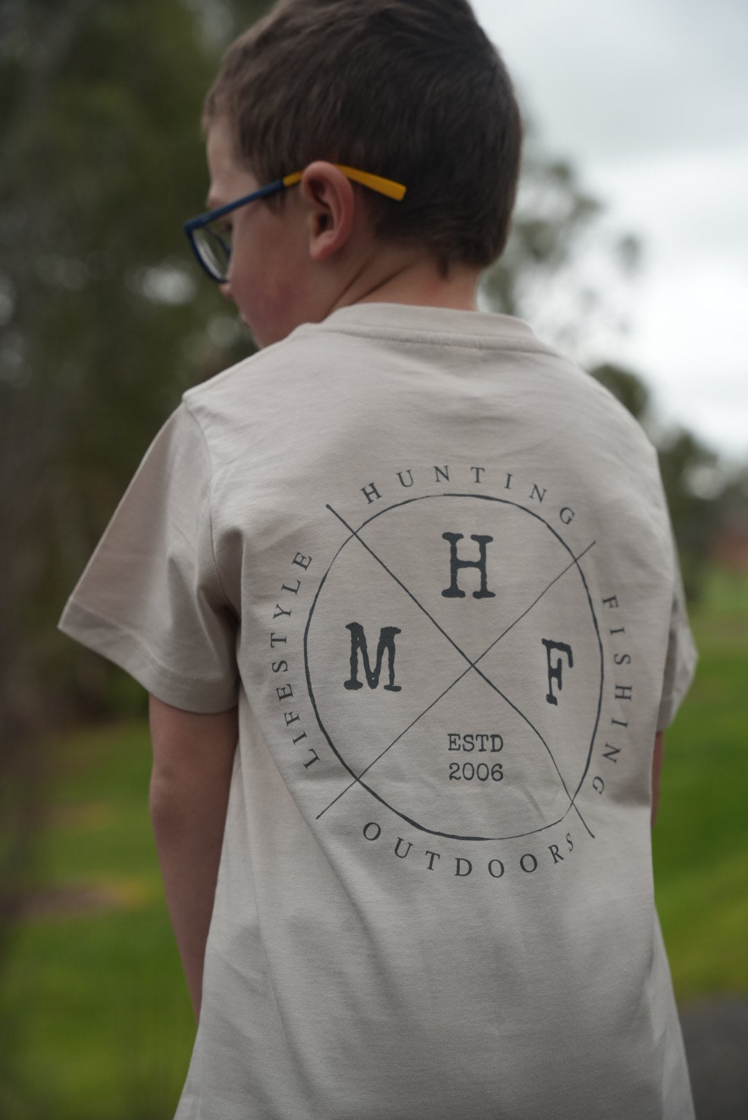 MHF Kids Lifestyle Tee - Bone - - Mansfield Hunting & Fishing - Products to prepare for Corona Virus