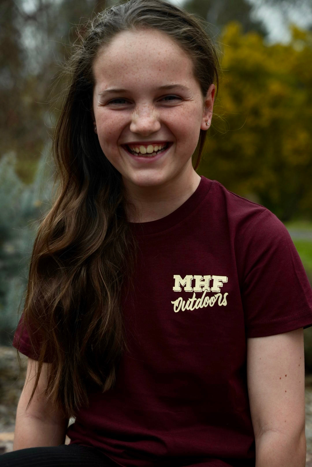 MHF Kids Wild Aussie Tee - Burgundy - - Mansfield Hunting & Fishing - Products to prepare for Corona Virus