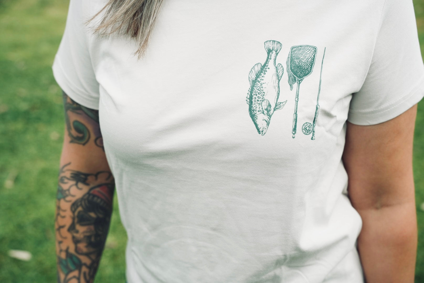 MHF Womens Freshwater Curve Tee - Bone - - Mansfield Hunting & Fishing - Products to prepare for Corona Virus