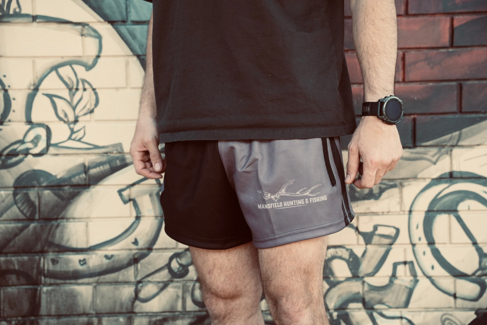 MHF Euro Skull Footy Shorts - Side Zip Pockets - - Mansfield Hunting & Fishing - Products to prepare for Corona Virus