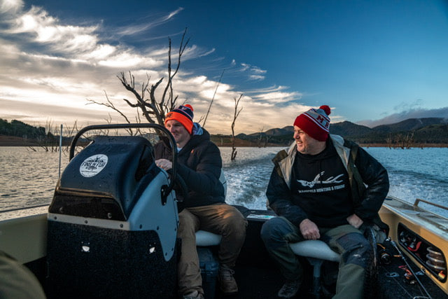 MHF Outdoors Pom Pom Beanie - Burgundy/Grey/White