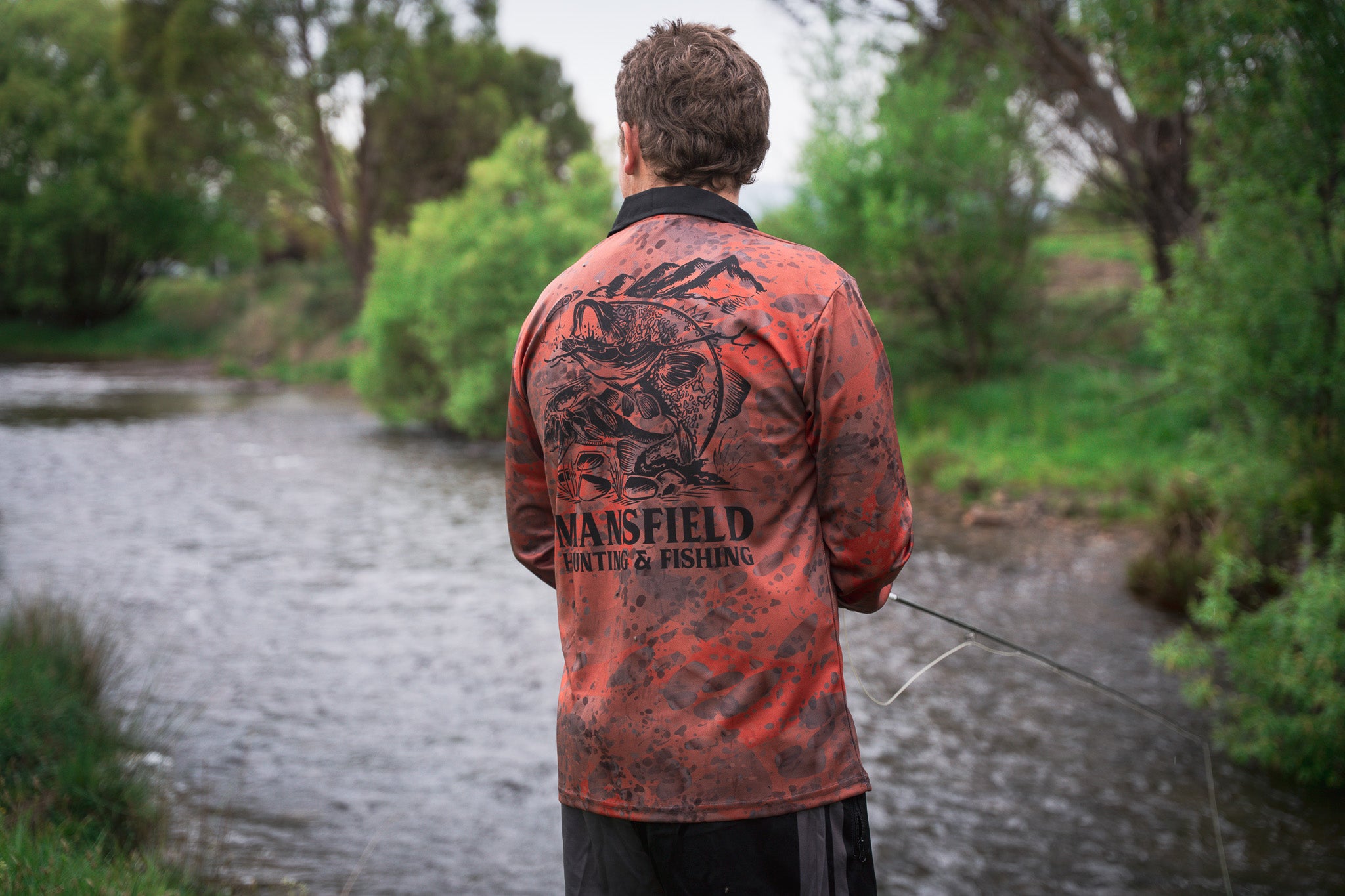 MHF Adults Cod Fishing Shirt UV 50+ - Orange - - Mansfield Hunting & Fishing - Products to prepare for Corona Virus