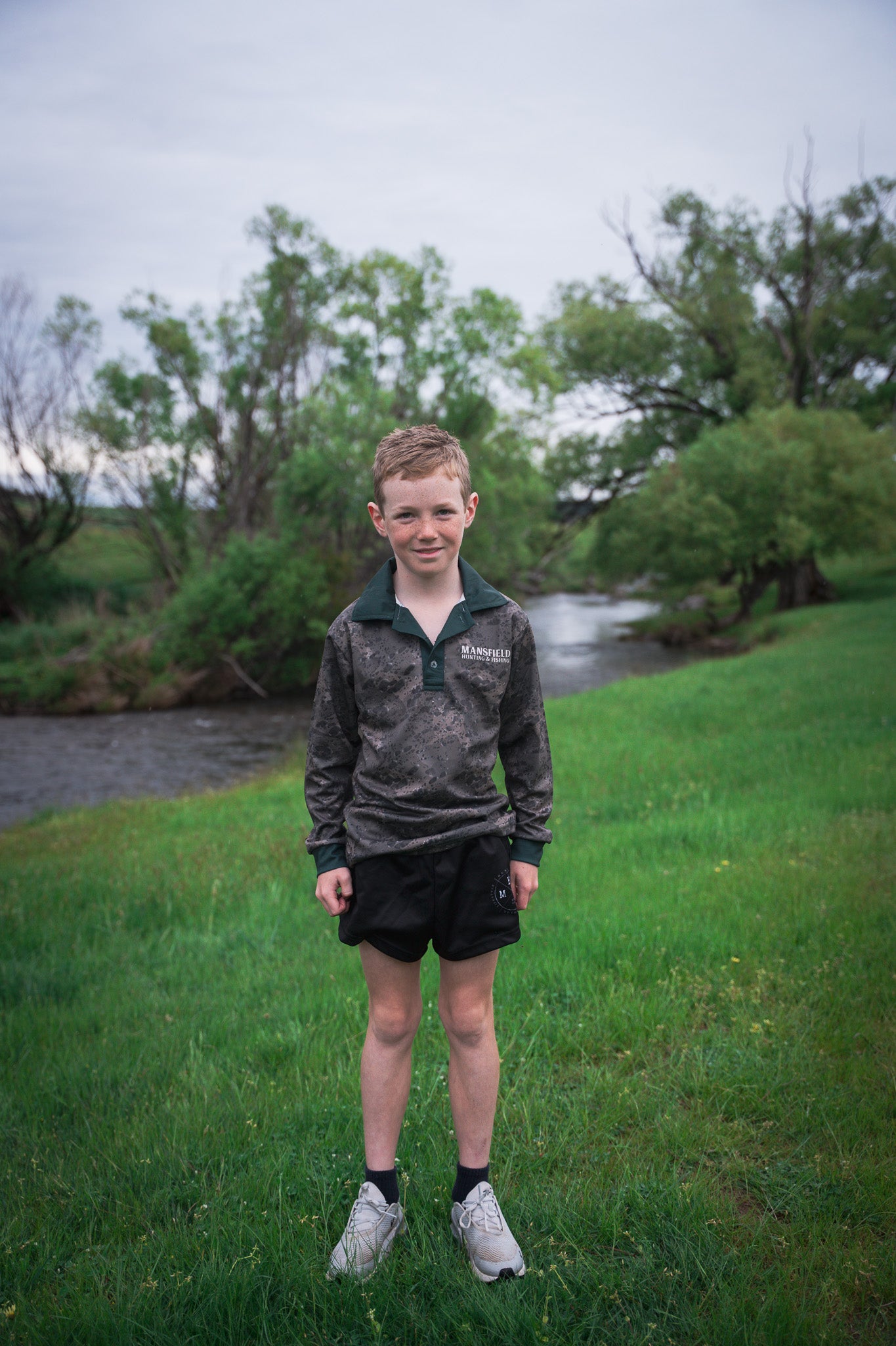 MHF Kids Cod Fishing Shirt - UV50 - Green - - Mansfield Hunting & Fishing - Products to prepare for Corona Virus