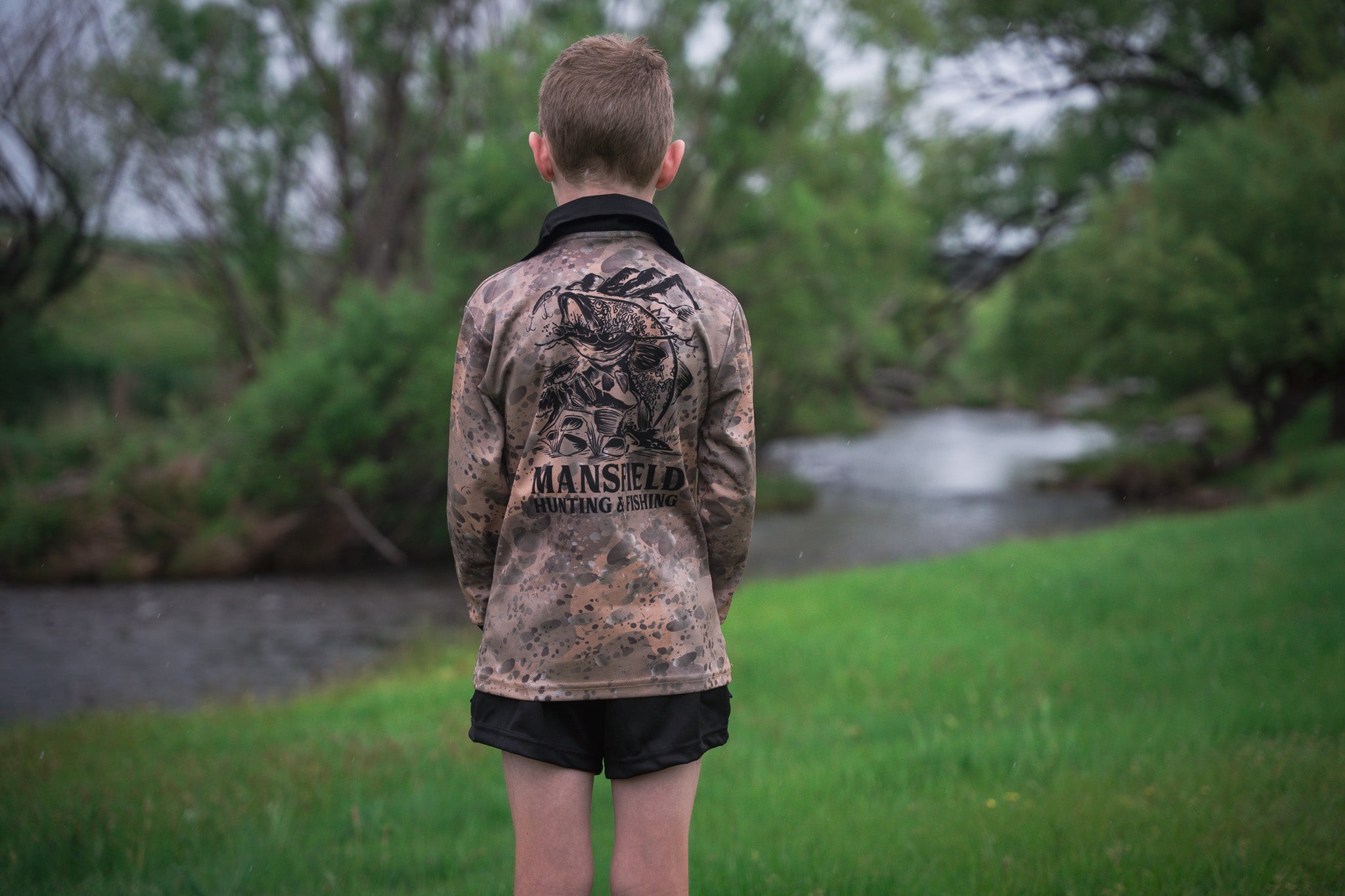 MHF Kids Cod Fishing Shirt - UV50 - Tan - 2 / TAN - Mansfield Hunting & Fishing - Products to prepare for Corona Virus