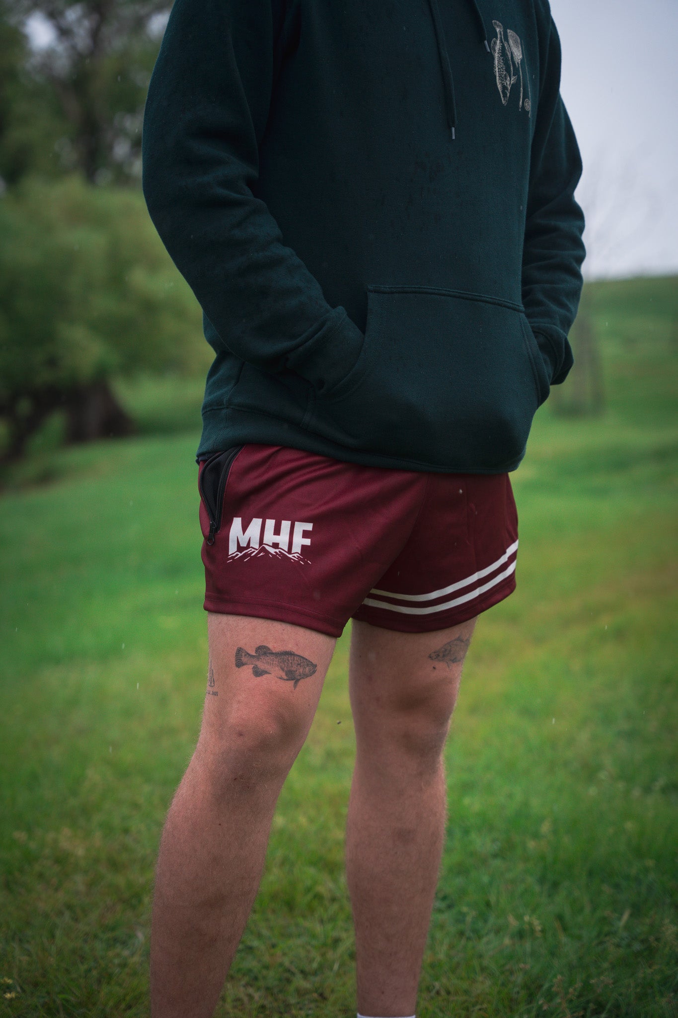 MHF Mountain Footy Shorts - Side Zip Pockets - - Mansfield Hunting & Fishing - Products to prepare for Corona Virus