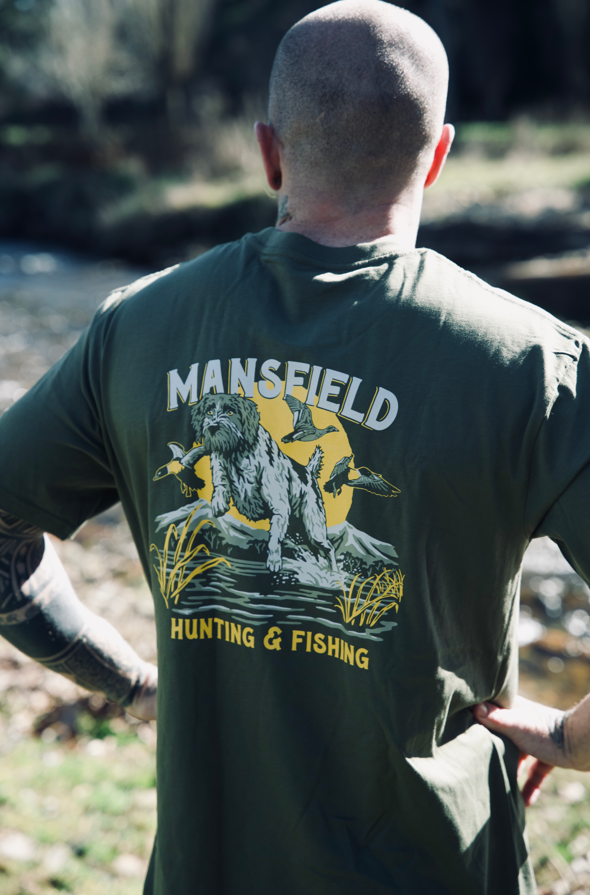 MHF Duck Dog T-Shirt - Limited Edition - Army Green - - Mansfield Hunting & Fishing - Products to prepare for Corona Virus