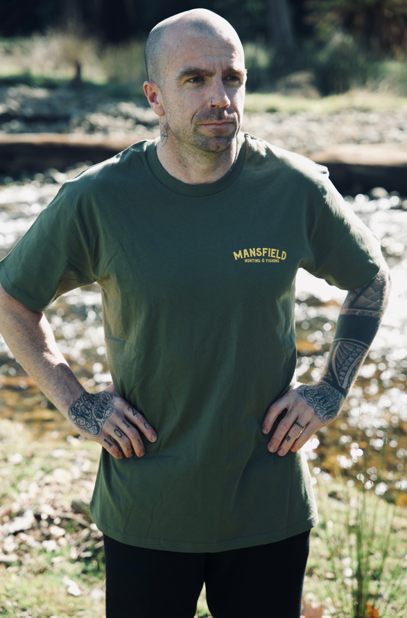 MHF Duck Dog T-Shirt - Limited Edition - Army Green - - Mansfield Hunting & Fishing - Products to prepare for Corona Virus