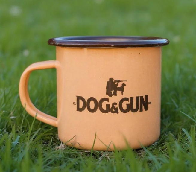 Dog & Gun Enamel Mug Desert Clay - - Mansfield Hunting & Fishing - Products to prepare for Corona Virus