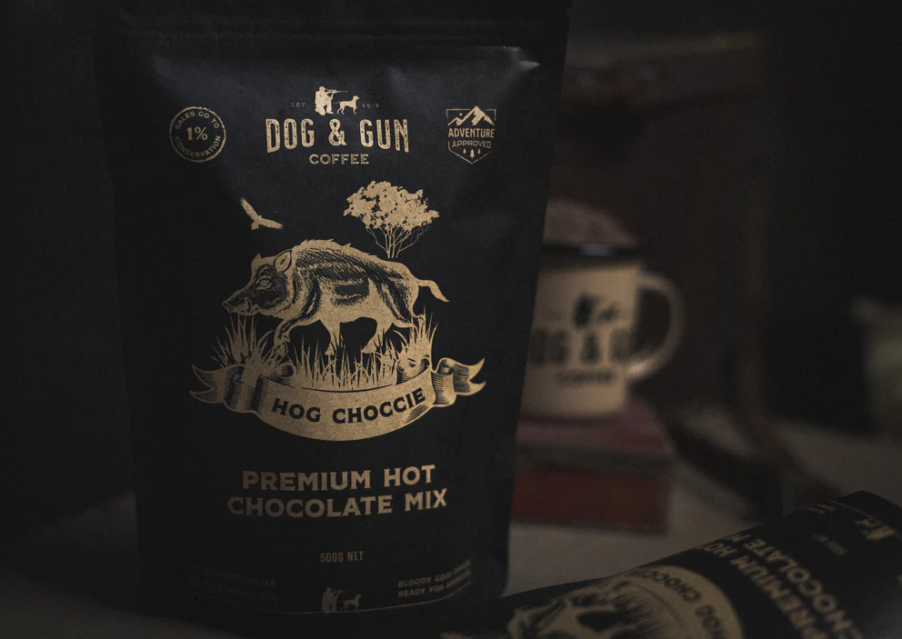Dog & Gun Hog Choccie - Hot Chocolate Mix 500g -  - Mansfield Hunting & Fishing - Products to prepare for Corona Virus