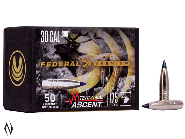 Federal 30cal 175gr Terminal Ascent Projectiles 50pk - - Mansfield Hunting & Fishing - Products to prepare for Corona Virus