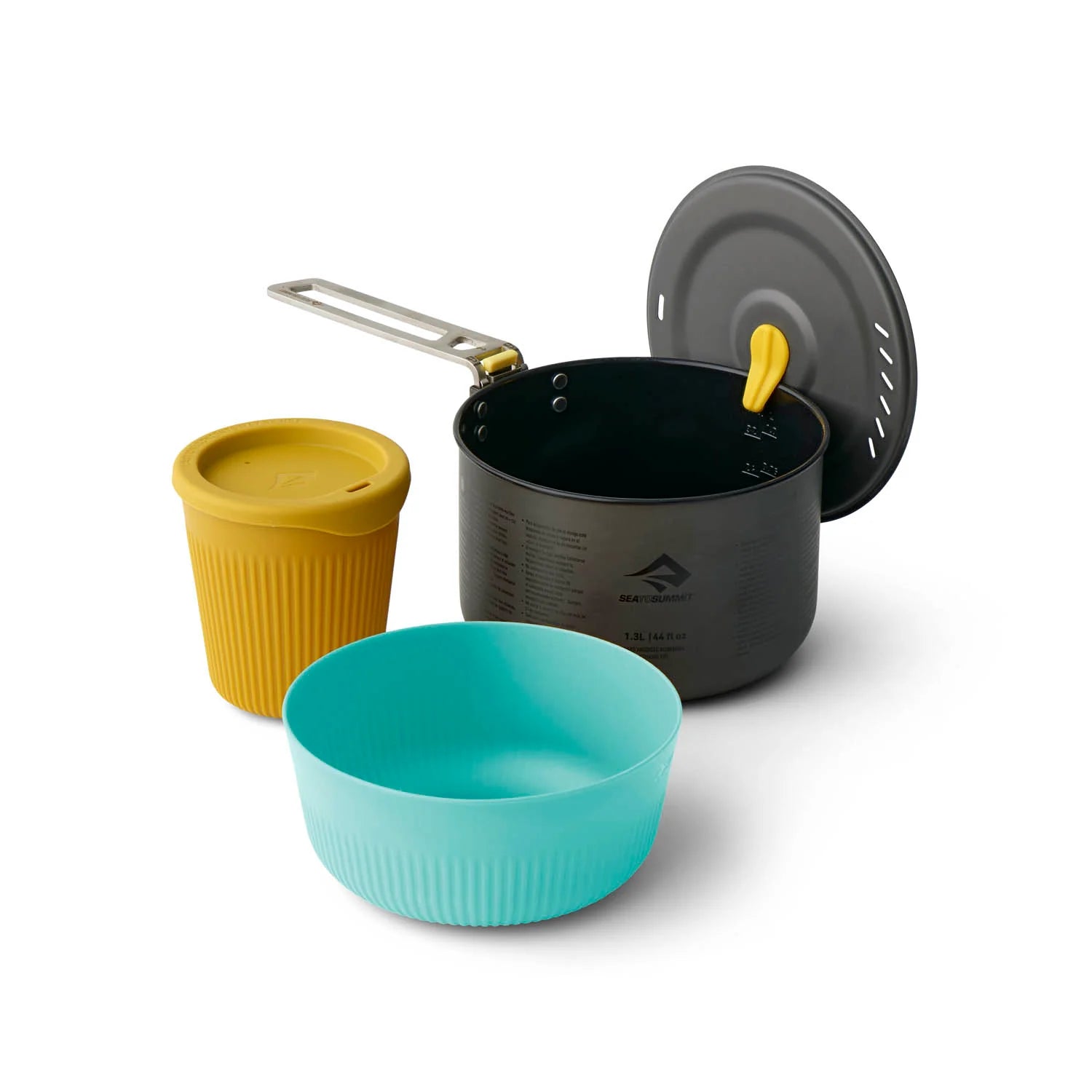 Sea to Summit Frontier UL One Pot Cook Set for 1 - 3 Piece 1.3L Pot with Bowl and Cup - - Mansfield Hunting & Fishing - Products to prepare for Corona Virus
