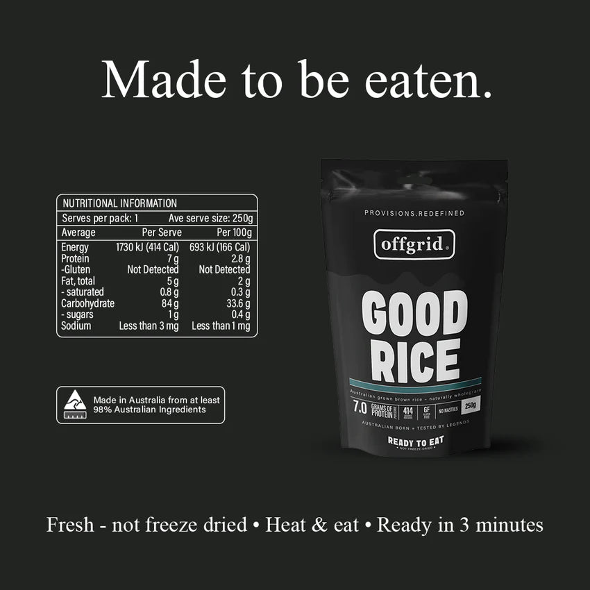 Offgrid Provisions Good Rice - 300g - - Mansfield Hunting & Fishing - Products to prepare for Corona Virus