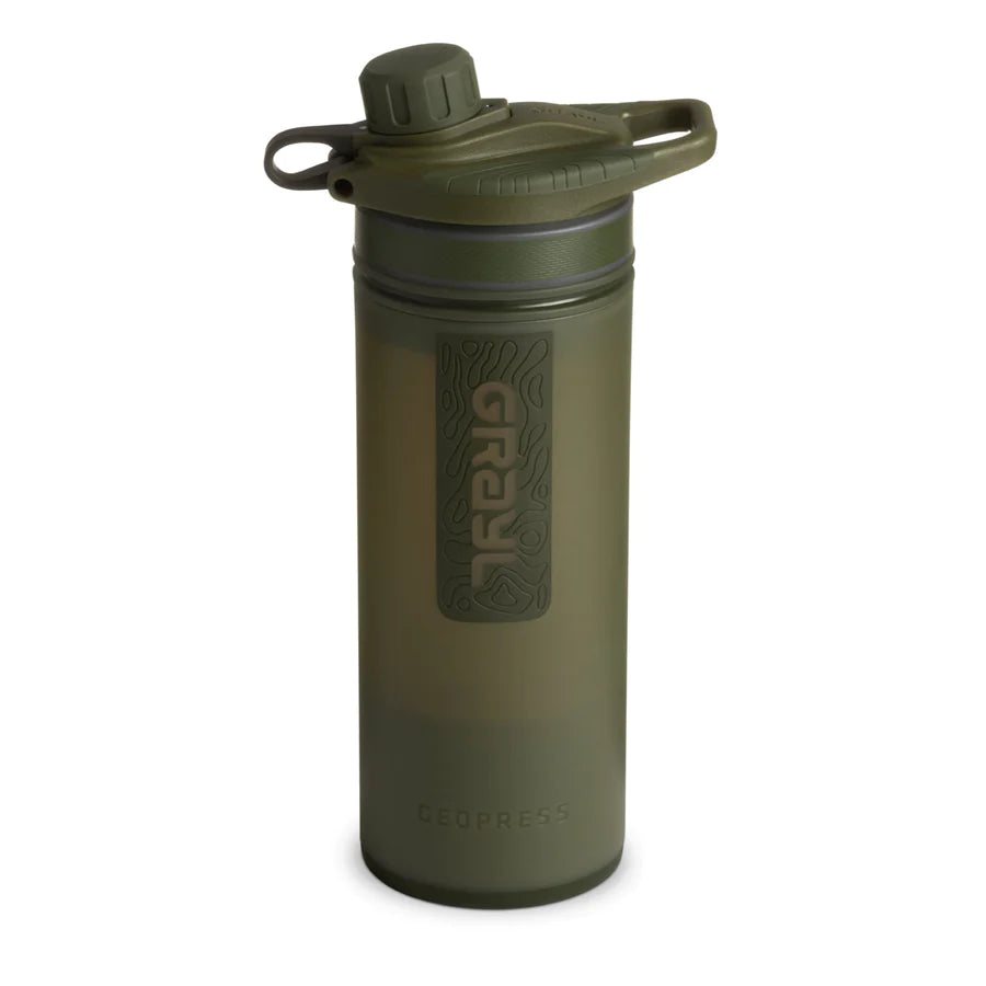 Grayl GeoPRESS - 710ml - OLIVE DRAB - Mansfield Hunting & Fishing - Products to prepare for Corona Virus
