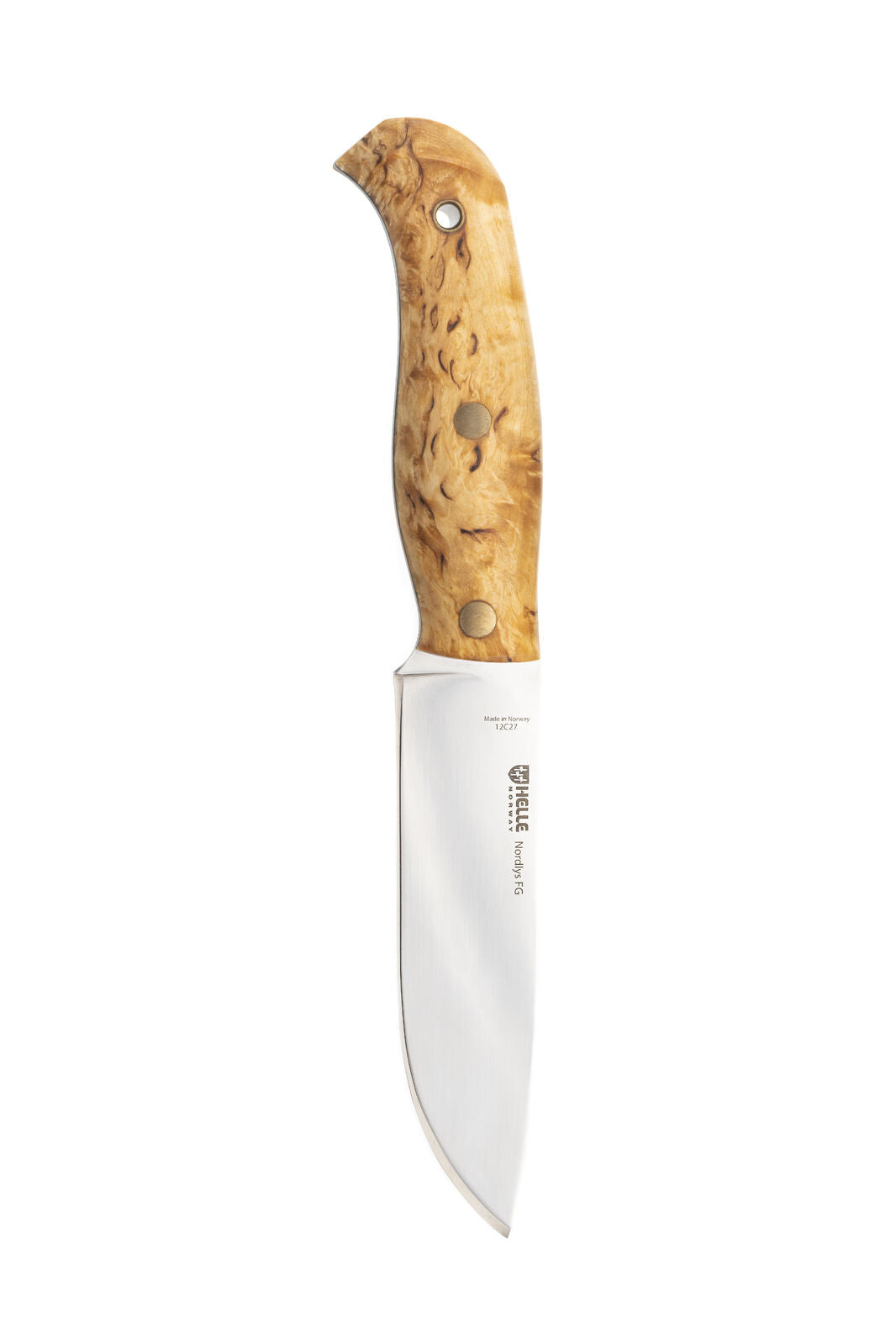 Helle Nordlys FG Knife - (Curly Birch Handle) - - Mansfield Hunting & Fishing - Products to prepare for Corona Virus
