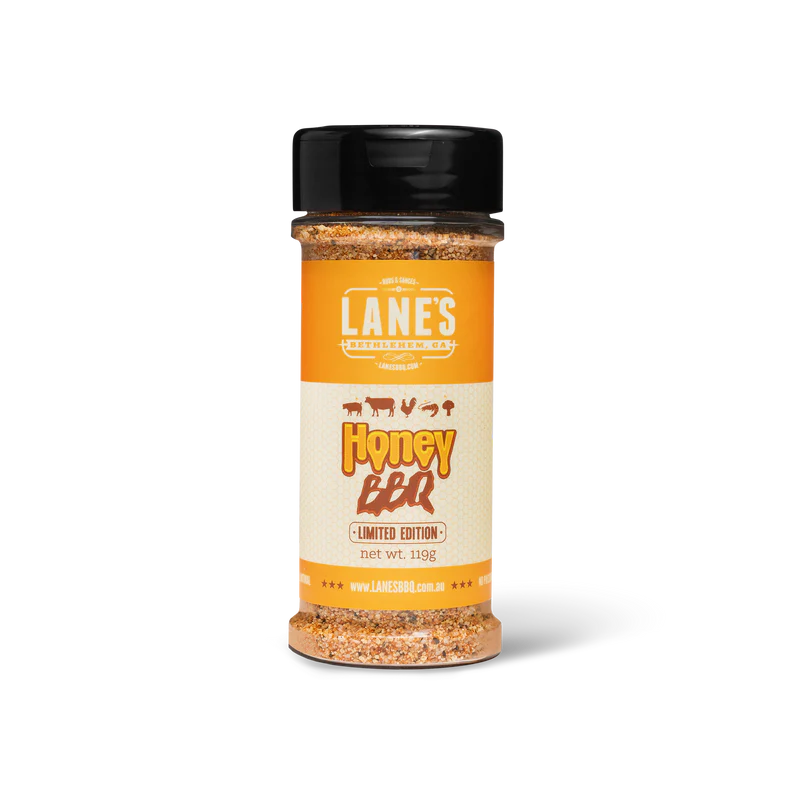 Lanes BBQ Honey BBQ Rub - 119g - Limited Edition - - Mansfield Hunting & Fishing - Products to prepare for Corona Virus