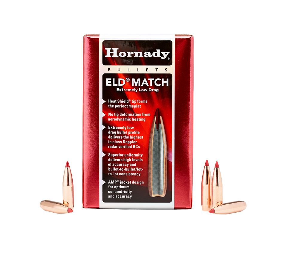 Hornady ELD-M 25 Cal 134gr 100pk - - Mansfield Hunting & Fishing - Products to prepare for Corona Virus