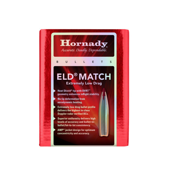 Hornady 6mm .243 108gr ELD Match Projectiles - 100pk - - Mansfield Hunting & Fishing - Products to prepare for Corona Virus