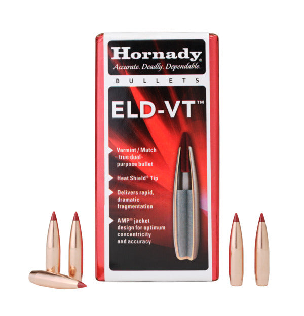 Hornady .224 22 CAL 62gr ELD-VT Projectiles -  - Mansfield Hunting & Fishing - Products to prepare for Corona Virus