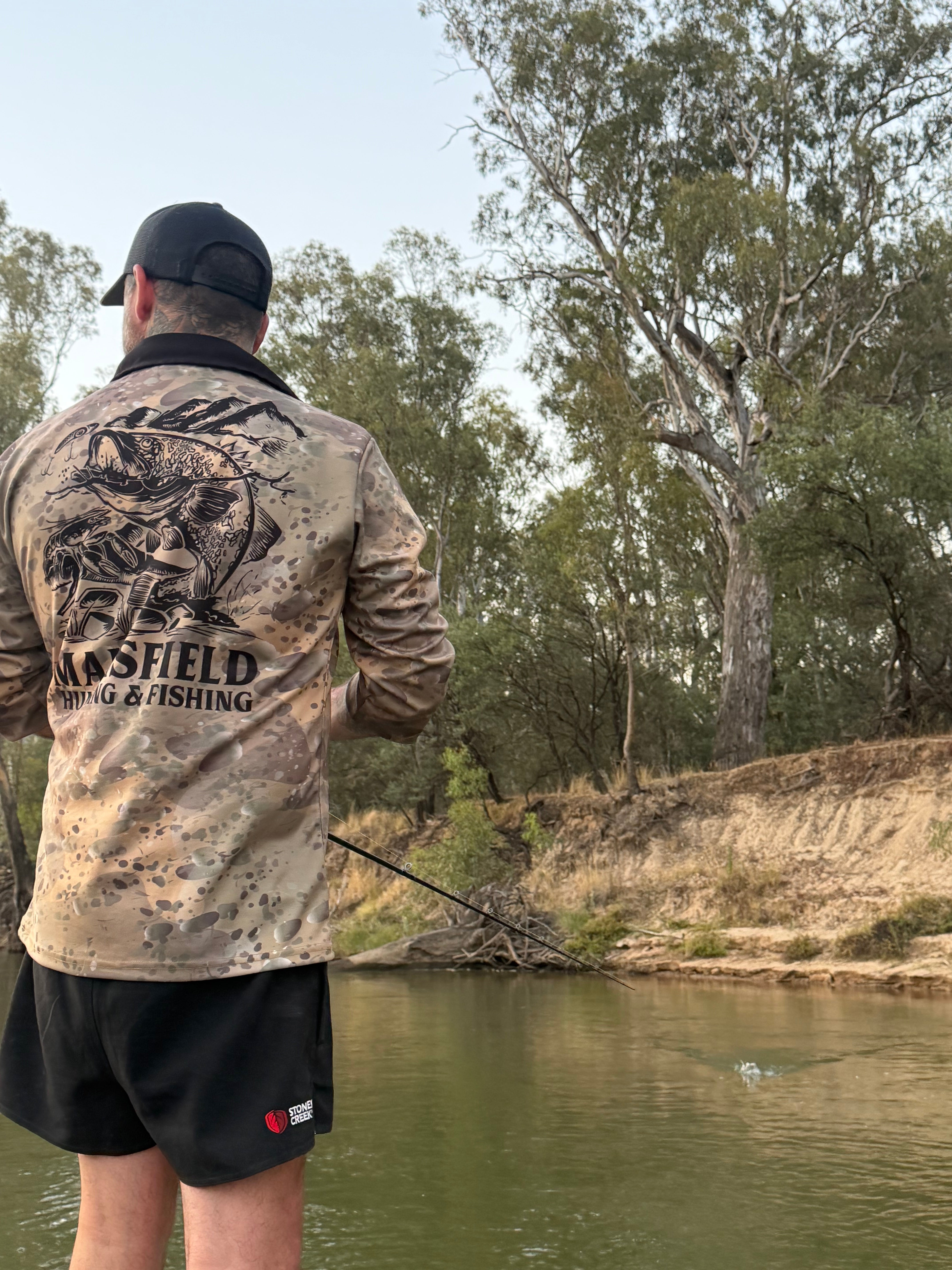 MHF Adults Cod Fishing Shirt UV 50+ - Tan - - Mansfield Hunting & Fishing - Products to prepare for Corona Virus