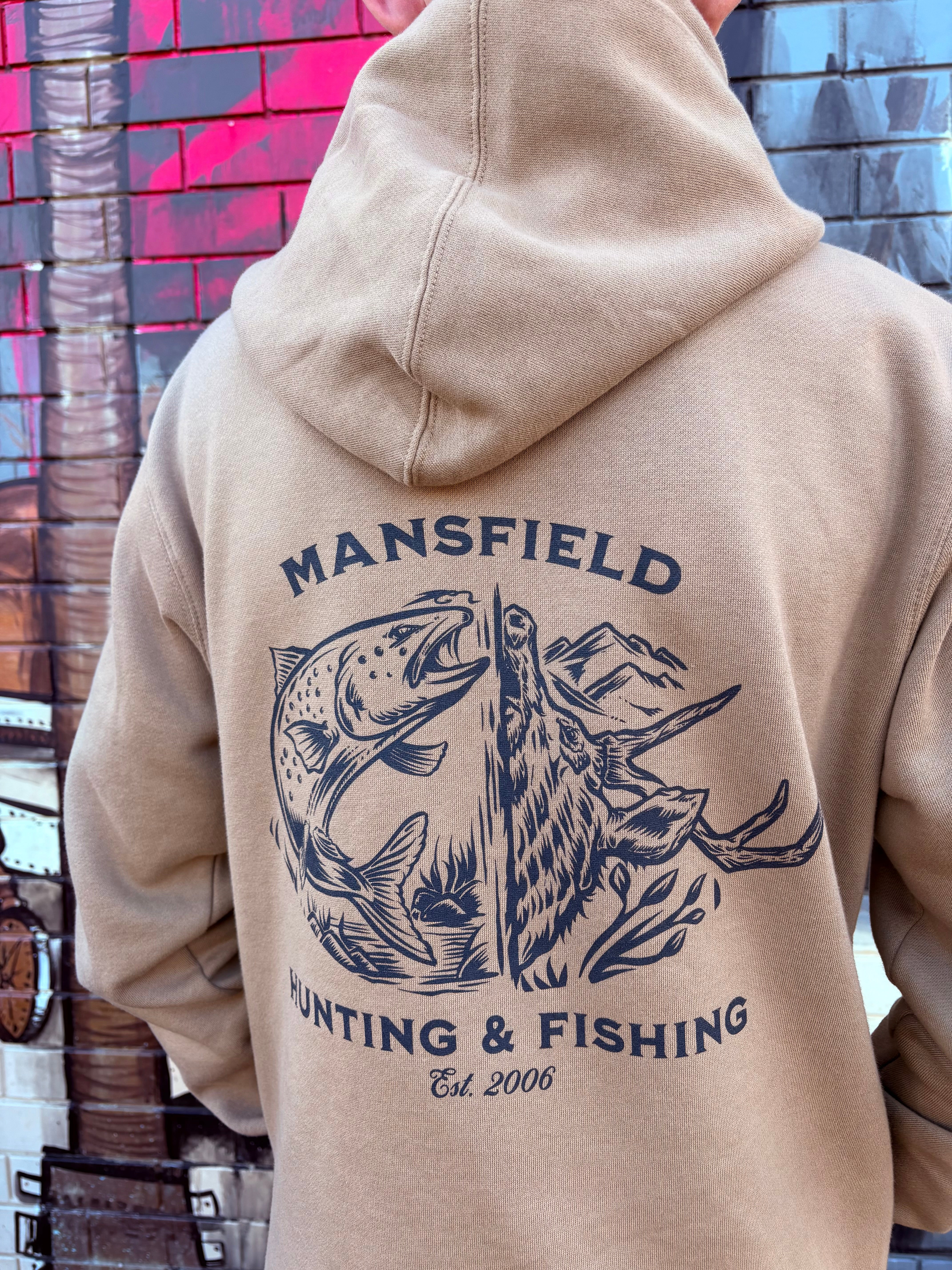 MHF Deer/Fish Hoodie - Sand
