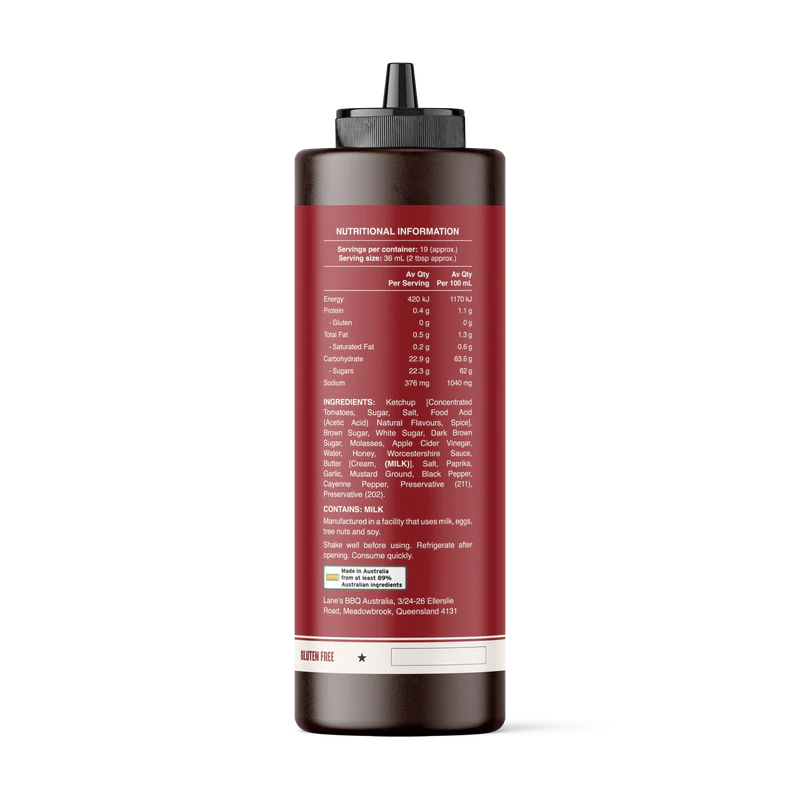 Lanes BBQ Sauce - KINDA SWEET - 285ml