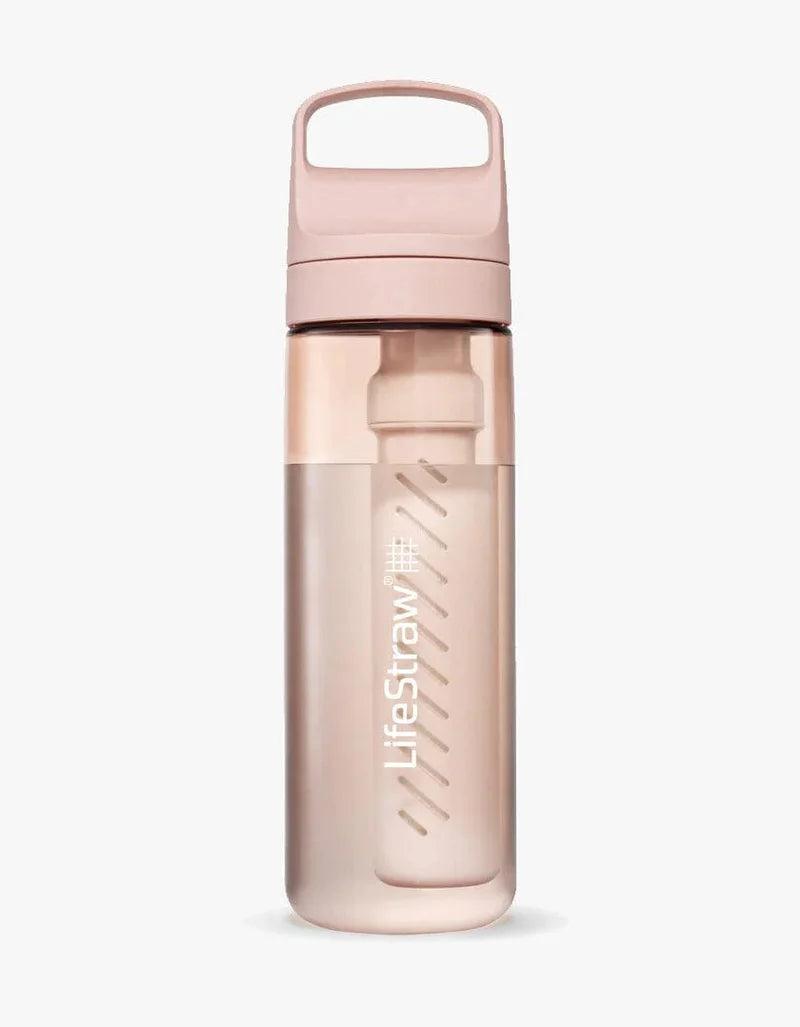 LifeStraw Go 2.0 Water Filter Bottle 650ml Cheery Blossom Pink - - Mansfield Hunting & Fishing - Products to prepare for Corona Virus