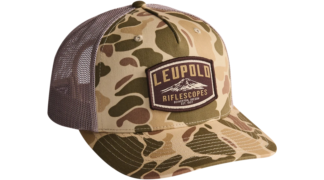 Leupold MT Hood Trucker Hat Harvest Duck Camo - - Mansfield Hunting & Fishing - Products to prepare for Corona Virus