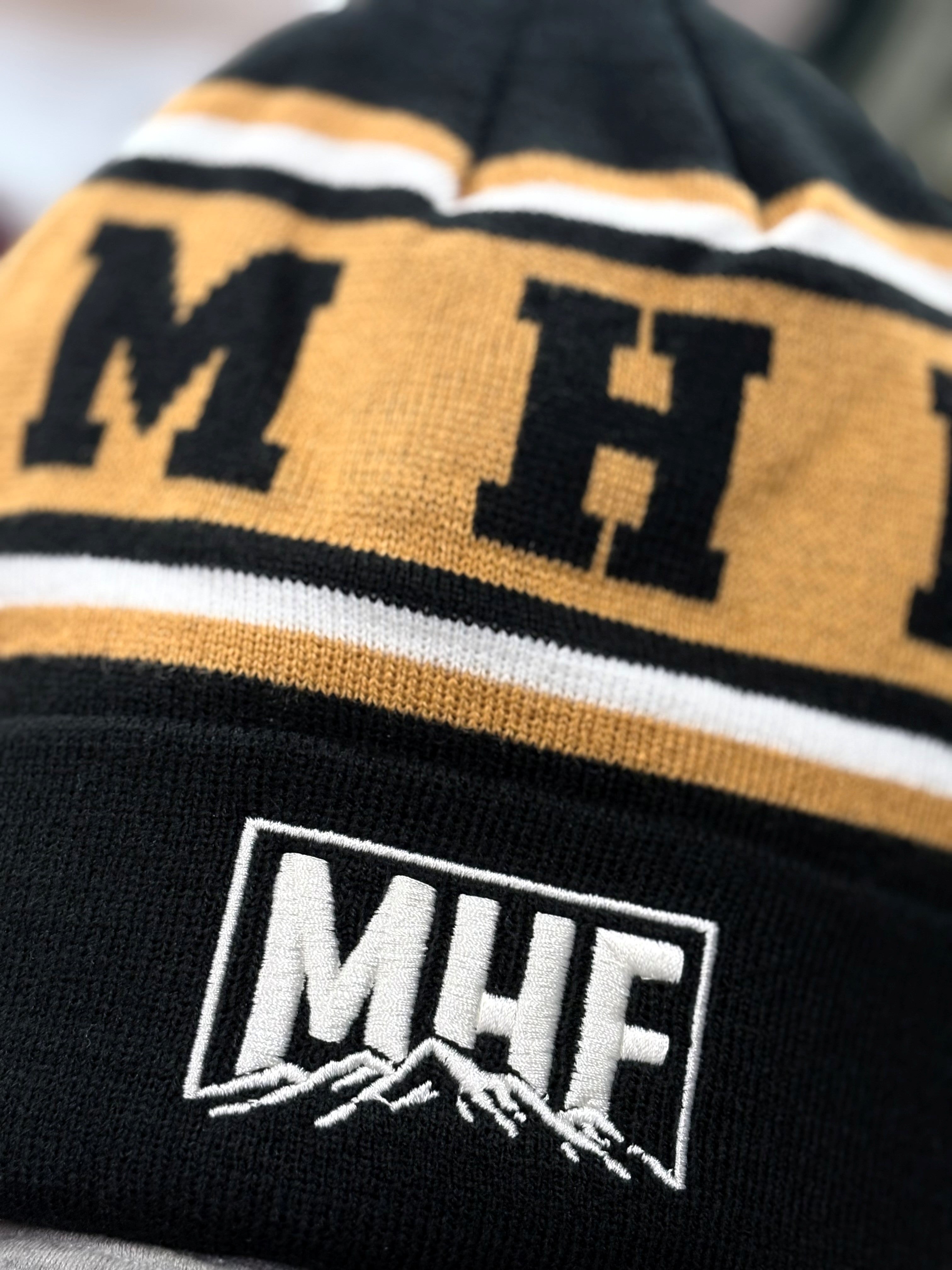MHF Tan Black Mountain Beanie - No Pom Pom - - Mansfield Hunting & Fishing - Products to prepare for Corona Virus