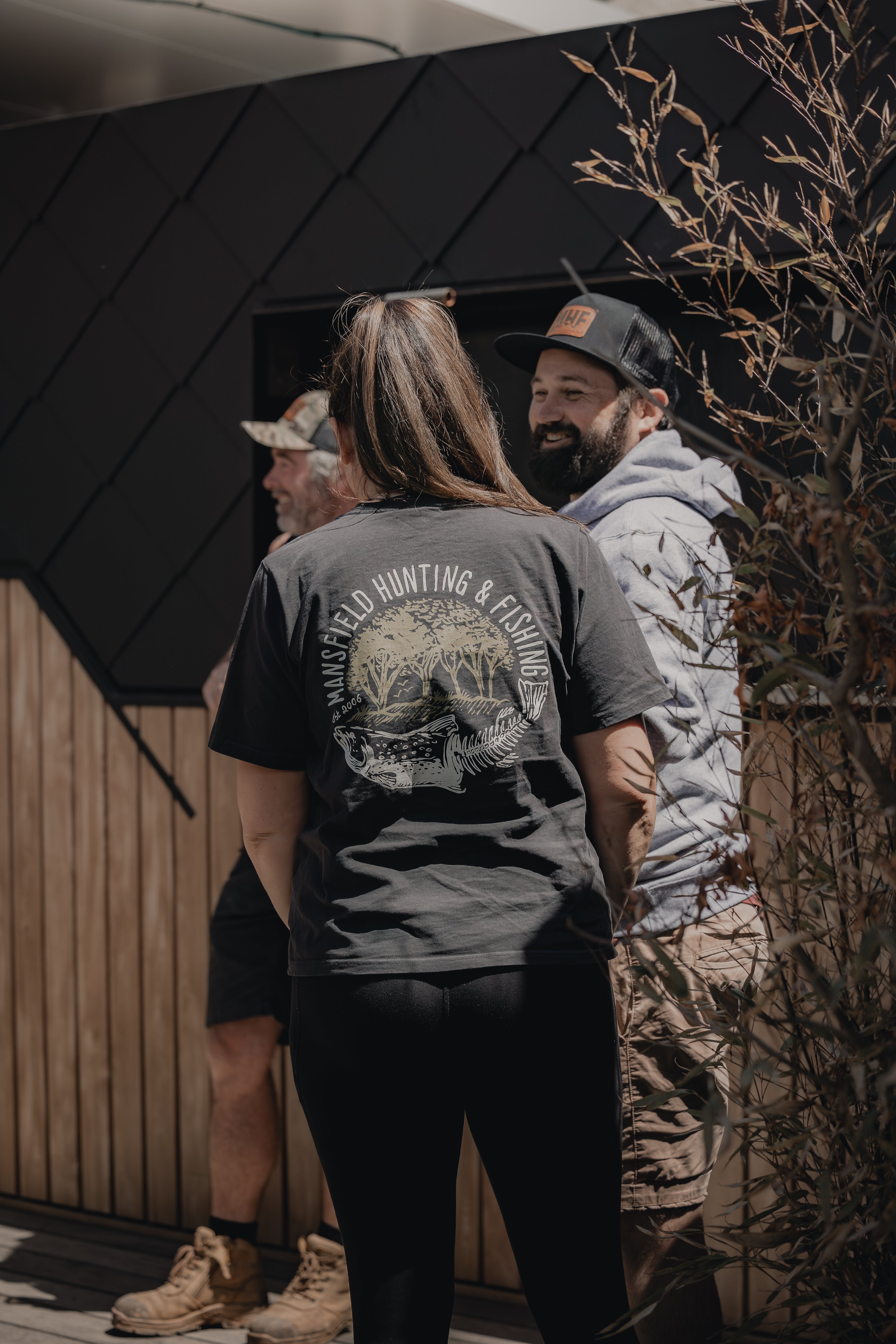 MHF Womens Skeleton Trout T-Shirt - Faded Black - - Mansfield Hunting & Fishing - Products to prepare for Corona Virus