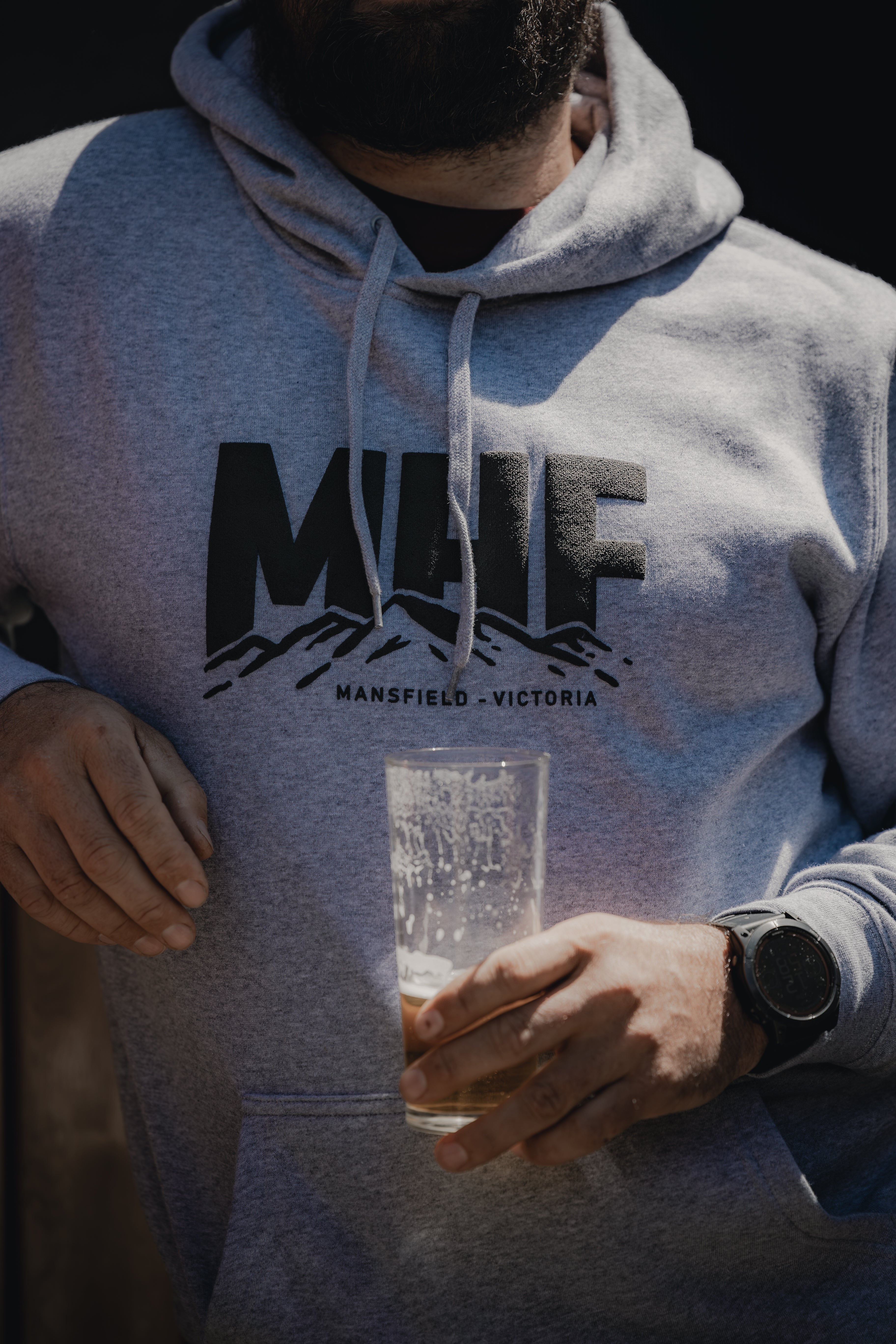 MHF Mountain Hoody - Grey Marle - - Mansfield Hunting & Fishing - Products to prepare for Corona Virus