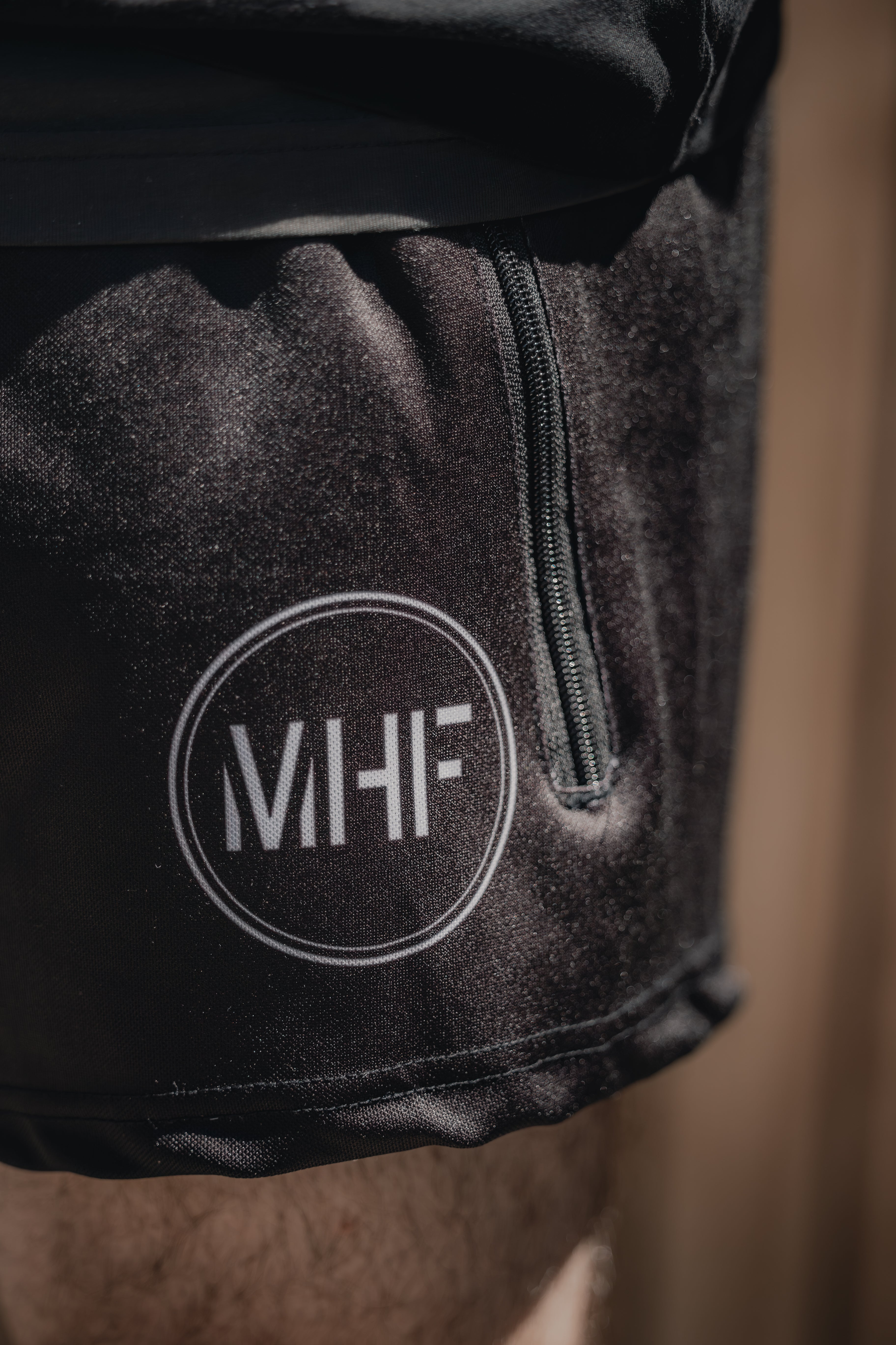 MHF Black/Green Footy Shorts - Side Zip Pockets - - Mansfield Hunting & Fishing - Products to prepare for Corona Virus