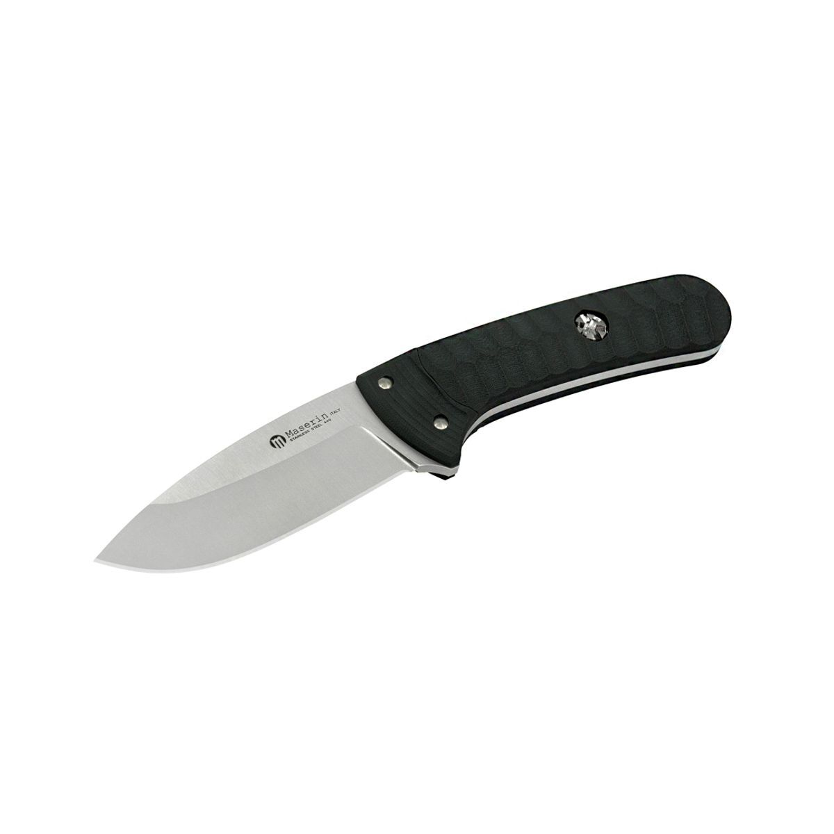 Maserin Sax Smooth Blade Bushcraft Knife (Black Handle) - - Mansfield Hunting & Fishing - Products to prepare for Corona Virus