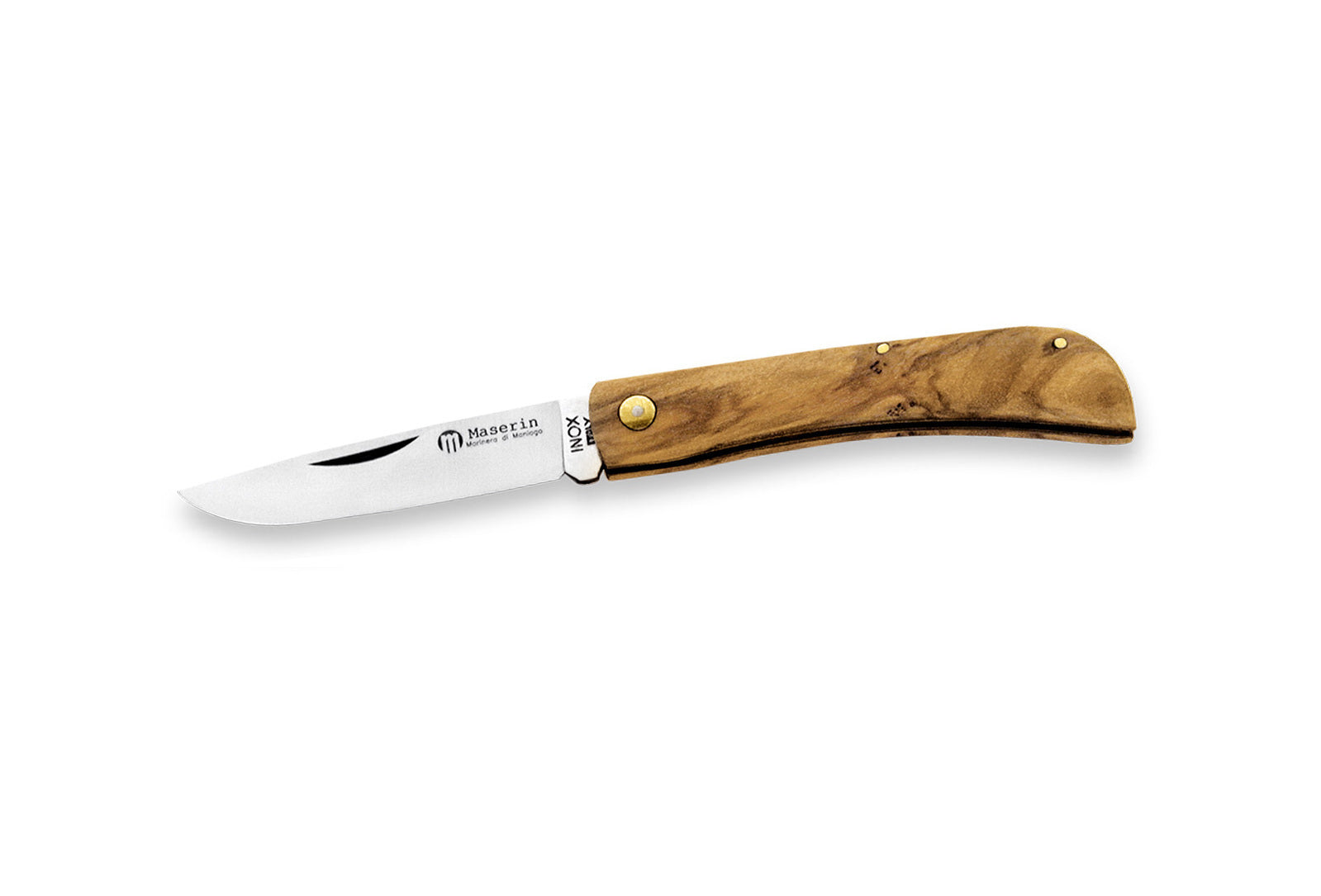 Maserin Stainless Steel Country Line Olive handle Pocket Knife - - Mansfield Hunting & Fishing - Products to prepare for Corona Virus