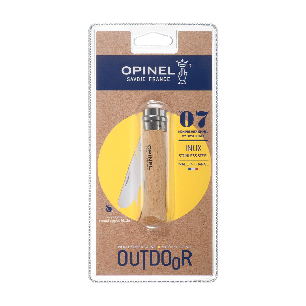 My First Opinel #07 Round Ended Natural - - Mansfield Hunting & Fishing - Products to prepare for Corona Virus