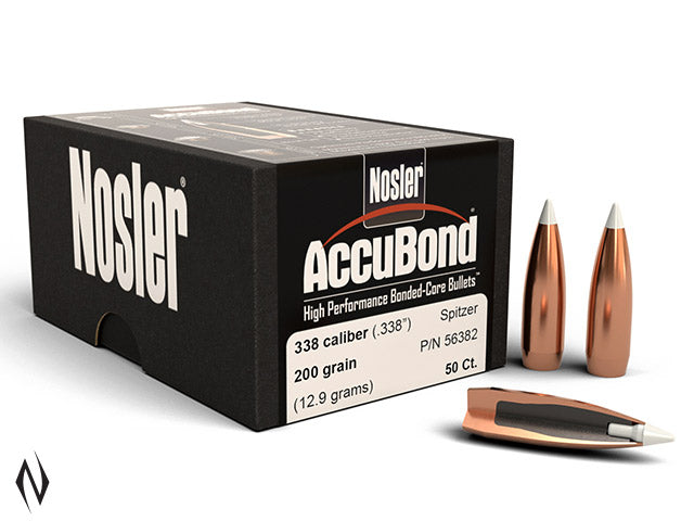Nosler 338 200gr Accubond 50pk - - Mansfield Hunting & Fishing - Products to prepare for Corona Virus