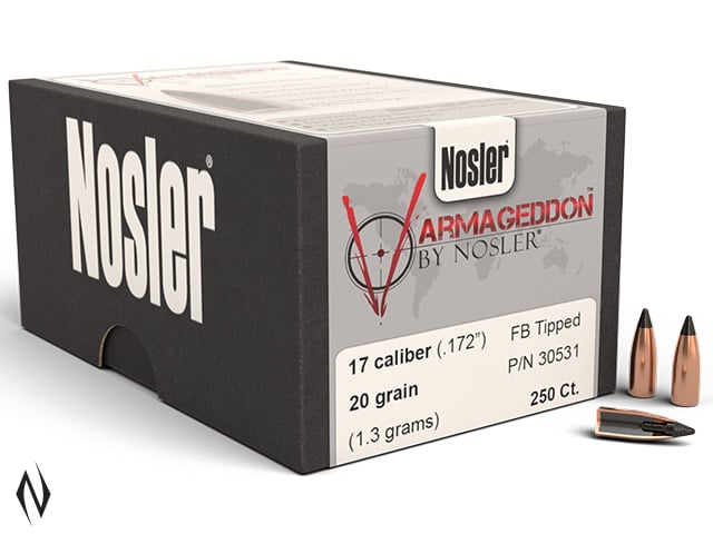 Nosler 17 20gr HP Varmageddon Projectiles 250pk - - Mansfield Hunting & Fishing - Products to prepare for Corona Virus