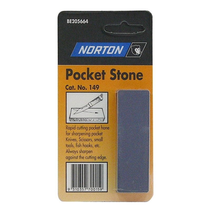 Norton 10cm Fine Pocket Stone Knife Sharpener - - Mansfield Hunting & Fishing - Products to prepare for Corona Virus