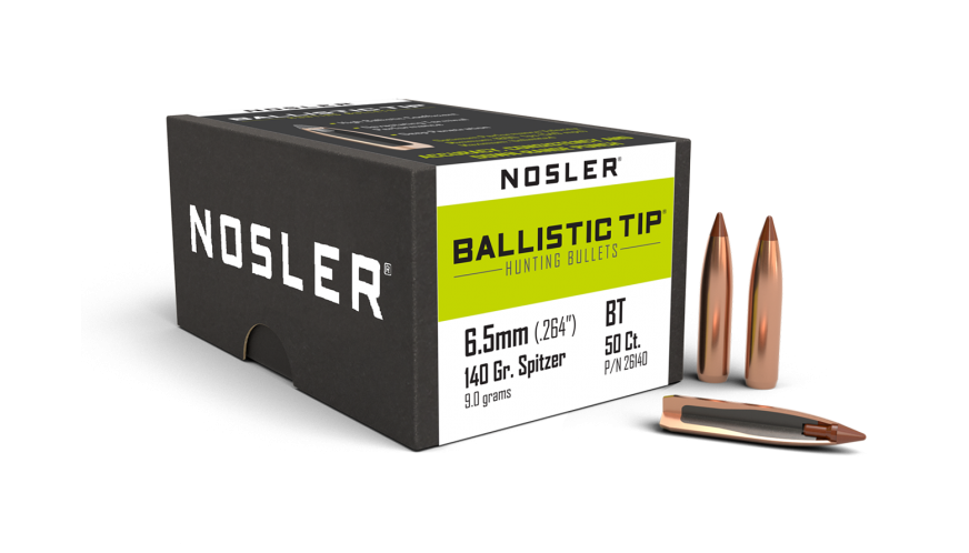 Nosler 6.5mm 140gr Ballistic Tip Projectiles - 50pk -  - Mansfield Hunting & Fishing - Products to prepare for Corona Virus