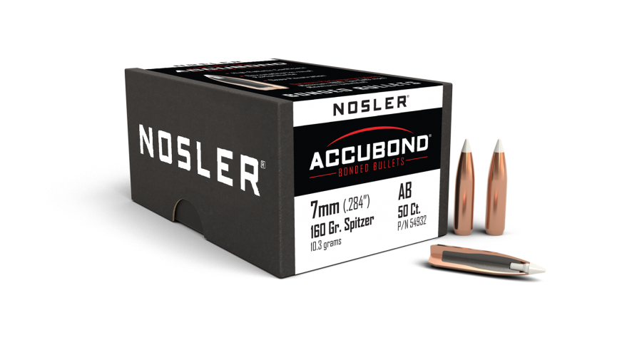 Nosler Accubond 7mm 160gr Projectiles - 50pk - - Mansfield Hunting & Fishing - Products to prepare for Corona Virus
