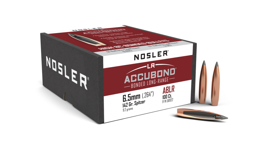 Nosler Accubond Long Range Projectiles 6.5mm Cal 142gr - - Mansfield Hunting & Fishing - Products to prepare for Corona Virus