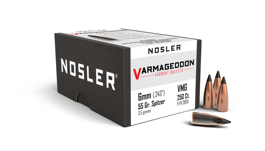 Nosler Varmageddon 6mm 70gr Tipped Projectiles - 100pk - - Mansfield Hunting & Fishing - Products to prepare for Corona Virus