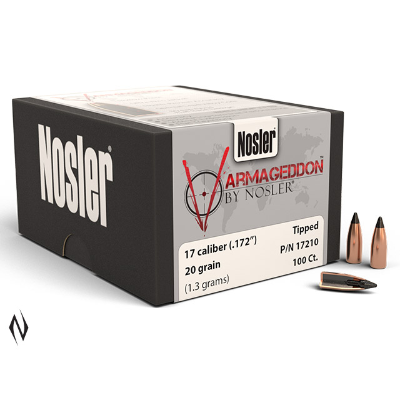 Nosler Varmagedon 17 Cal 20gr FB Tipped Projectiles - 100pk -  - Mansfield Hunting & Fishing - Products to prepare for Corona Virus