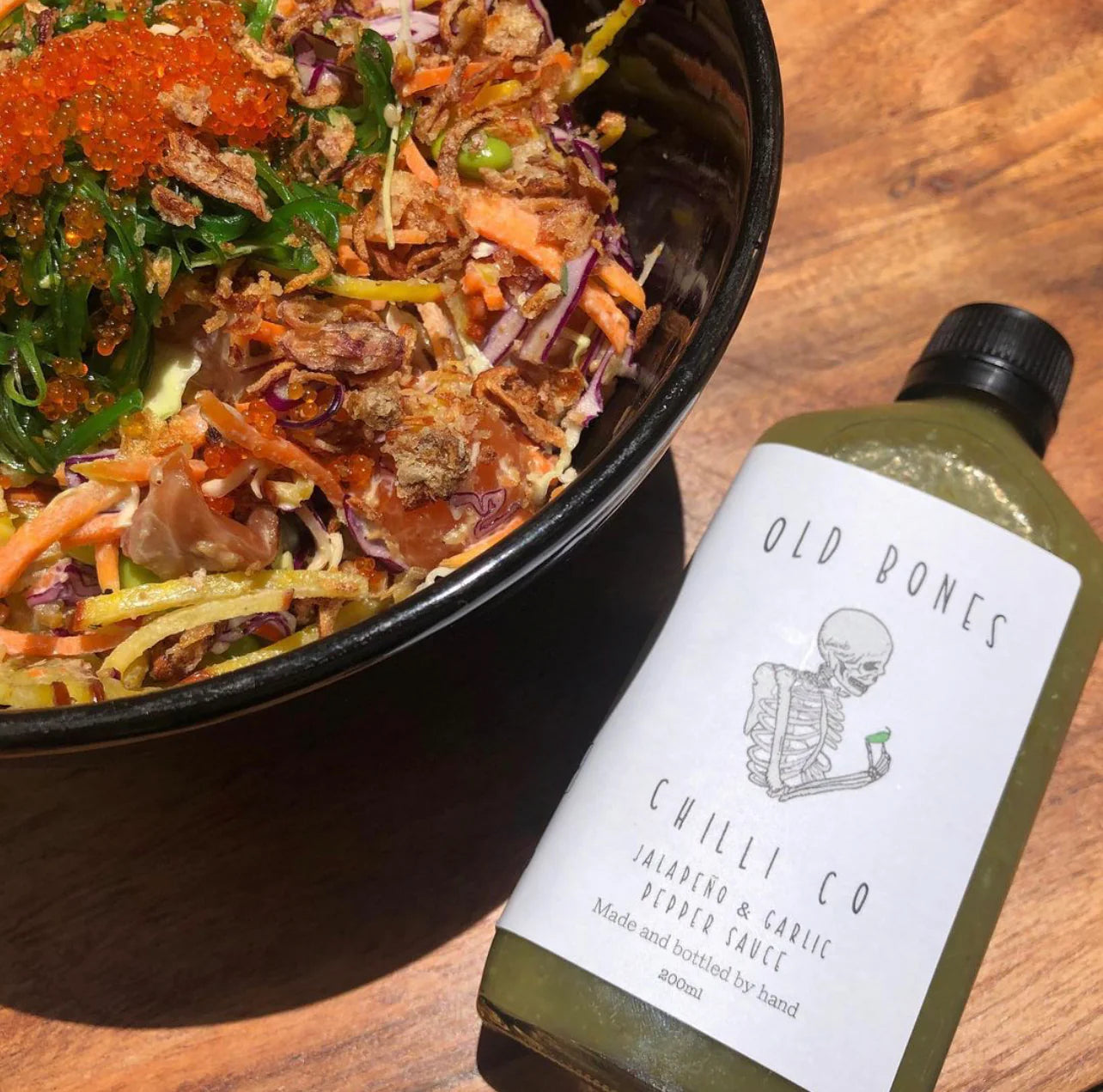 Old Bones Jalapeno & Garlic Pepper Sauce - 200ml - - Mansfield Hunting & Fishing - Products to prepare for Corona Virus