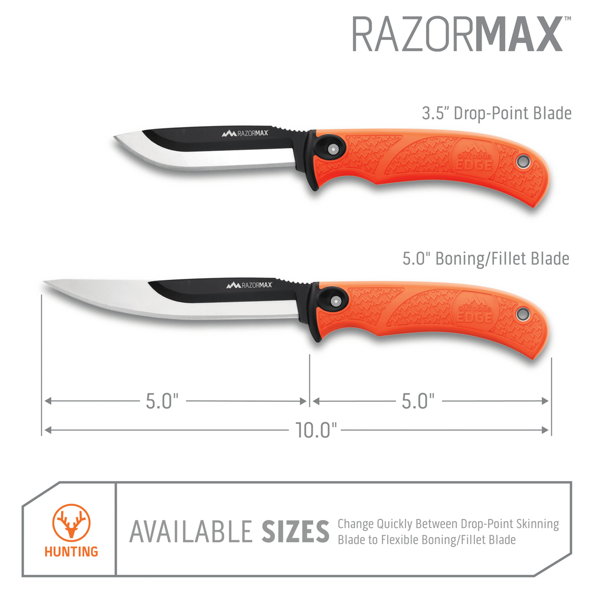 Outdoor Edge Razormax Orange - - Mansfield Hunting & Fishing - Products to prepare for Corona Virus