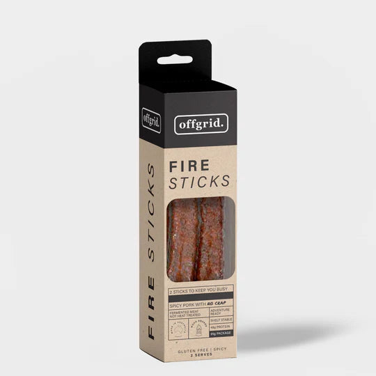 Offgrid Wood Smoked Firestick Salami Bites Chilli Blend - - Mansfield Hunting & Fishing - Products to prepare for Corona Virus